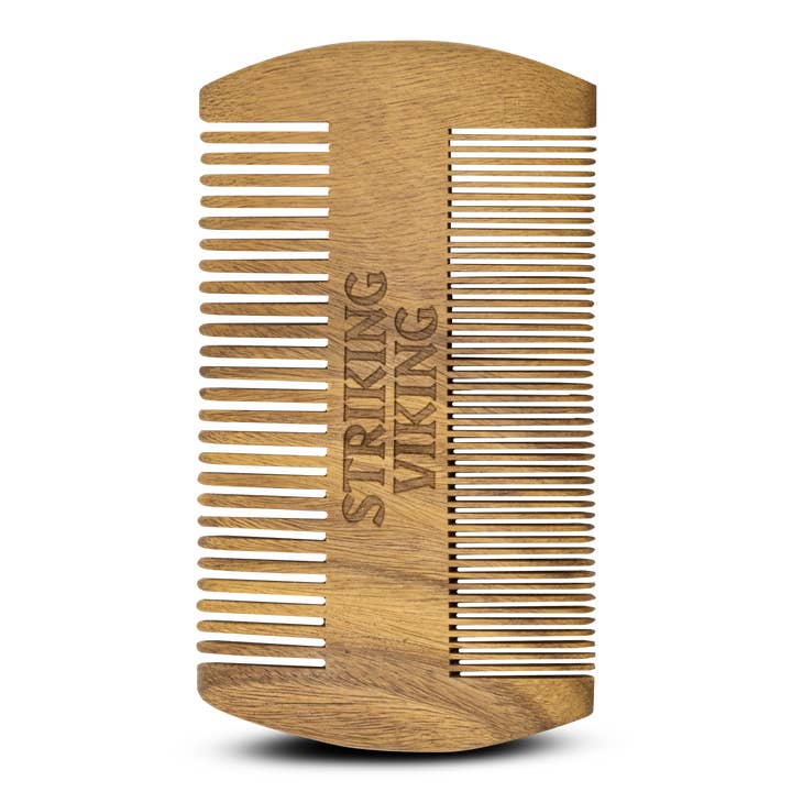 Striking Viking - Wholesale Beard Brush/Comb - Sandalwood Wooden Beard Comb (Black)