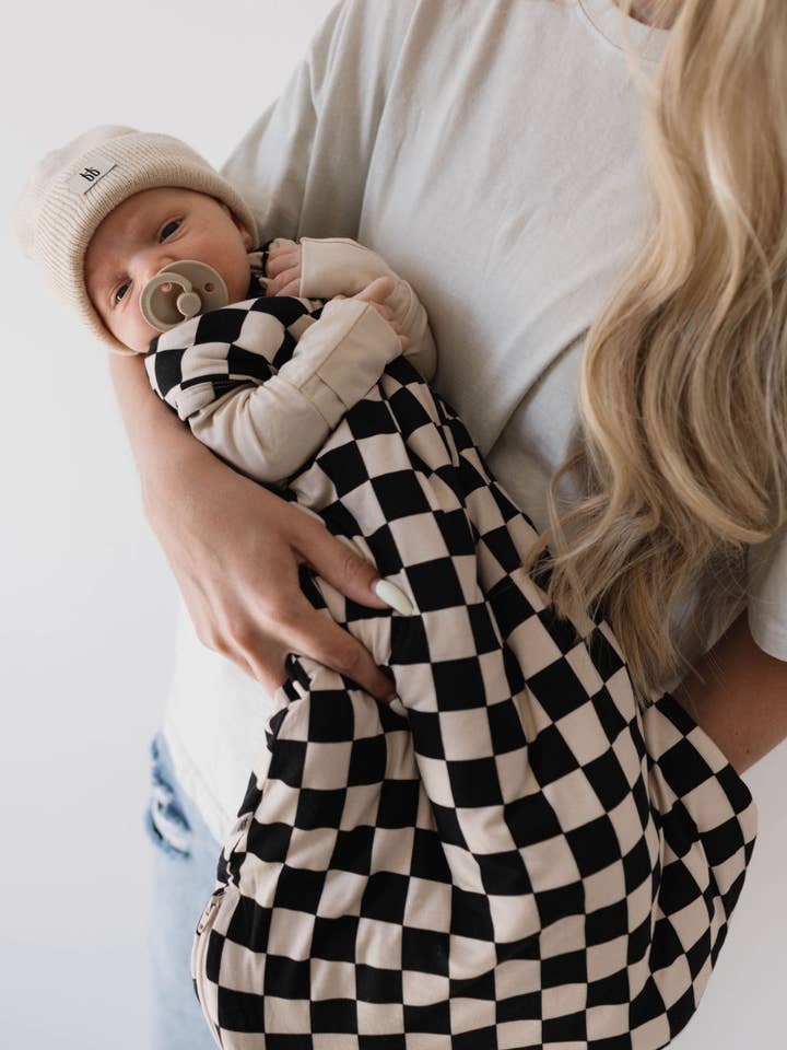 Forever French Baby - Wholesale Sleepsack - Baby - Bamboo Sleep Sack | Black Checkerboard