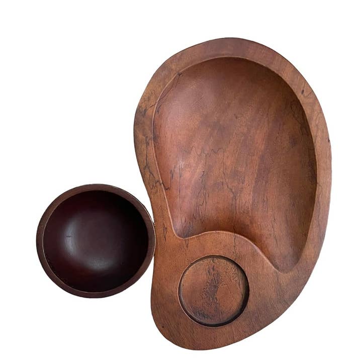 Plateau de service en bois avec bol pour la vente par Kudrati LLC