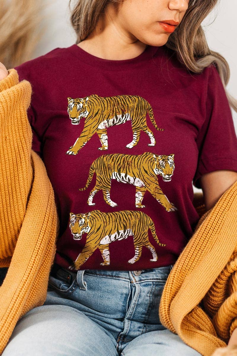 COLORBEAR – Engroshandel Grafisk t-shirt - Dame – Retro Tigers Grafisk T-shirt8