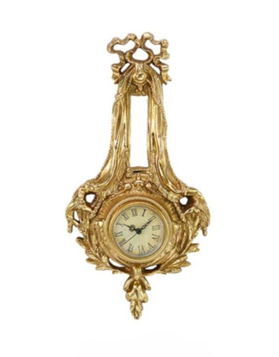 McGowan & Rutherford Ltd - Venta al por mayor Relojes de pared - Reloj de Pared Antiguo Dorado con Lazo Ornamental0