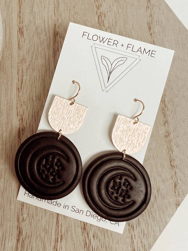 The Aurora Earring | Black for wholesale by Flower & Flame