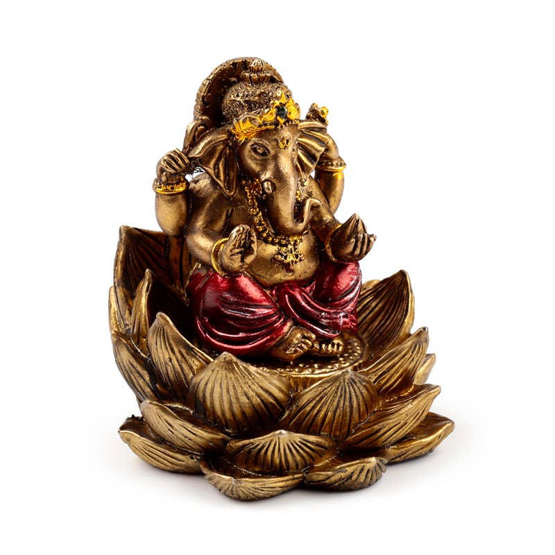 Puckator Ltd - Wholesale Ornament - Gold Ganesh & Lakshmi Lotus Set of 21