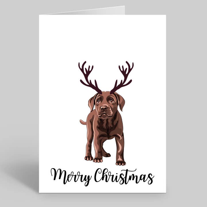Set of 10 Labrador Dog Christmas Cards - Envelopes Included for wholesale by We Are Positive Prints