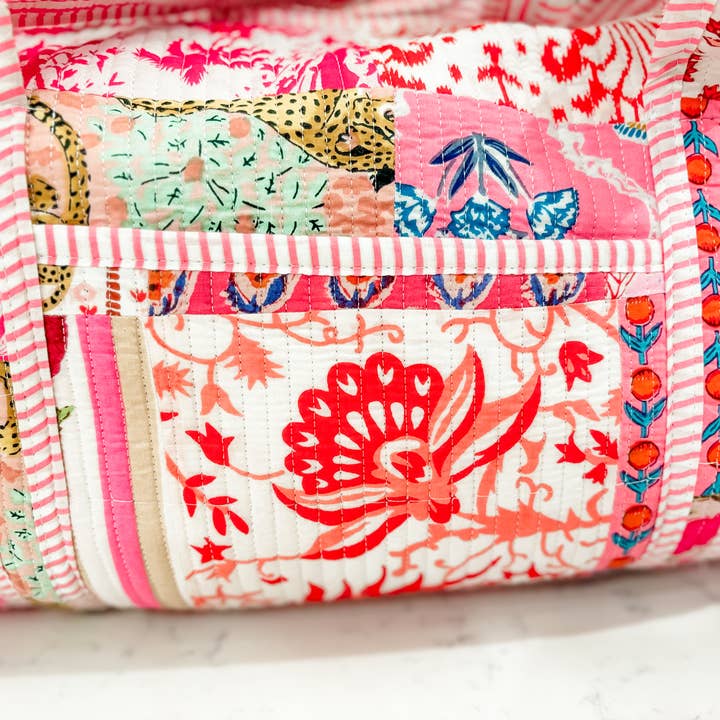 Heart of Grace - Wholesale Tote Bag - Women's - Pink City Large Quilted Duffel Bag