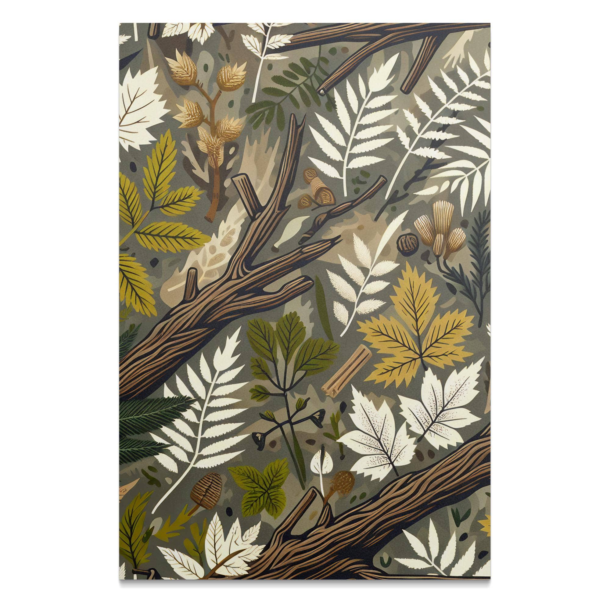 FreakyTeeFactory - Wholesale Art Print - Botanical Forest Illustration Wall Art, Vintage Nature Themed Poster, Rustic Home Decor Canvas Print3