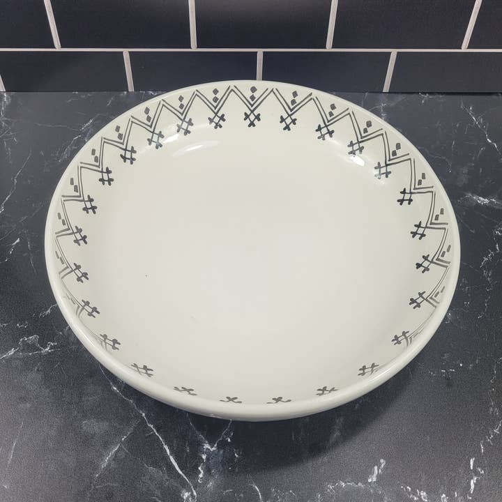 Keramisk serveringsskål og fad, Diameter 12 „H 2.5" Porcelæn serveringsretter til salat, pasta, frugt, ekstra stor serveringsplade til middag for engroshandel hos Maison Carthage