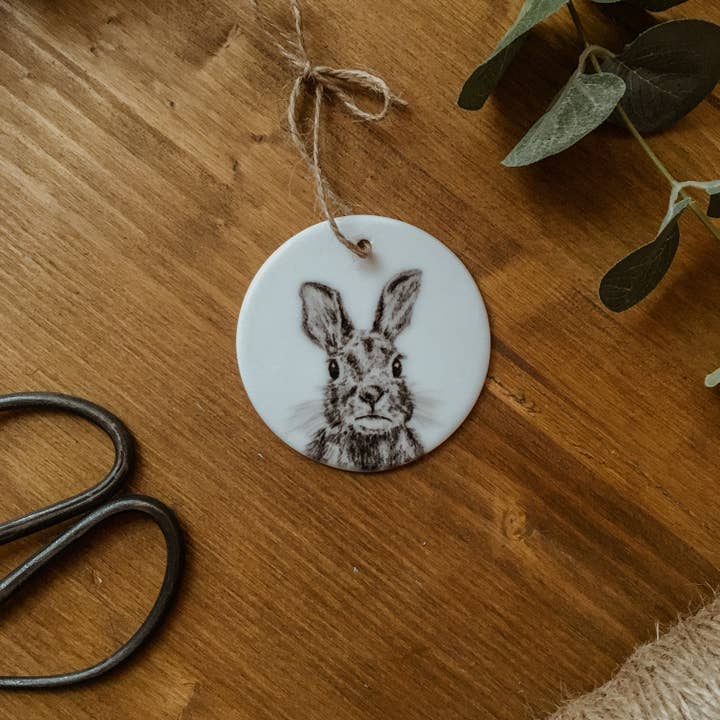 Cheeky Rabbit Ceramic Ornament for wholesale by Bruce Bramfield Home & Gifts