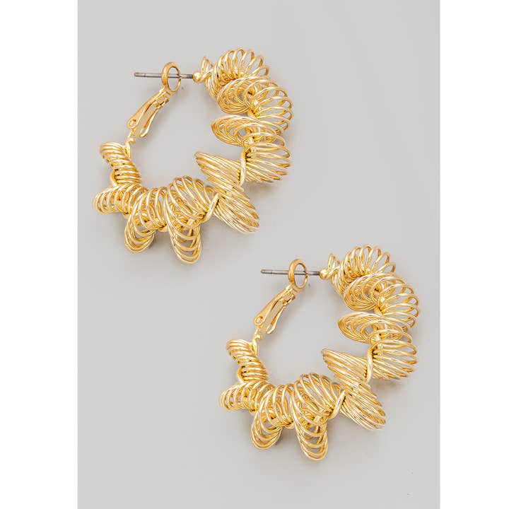 Spiral Hoop Earrings for wholesale by The Looks by Fame Accessories