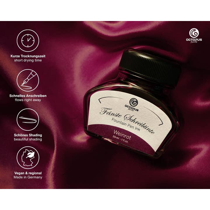 Octopus Concept GmbH - Wholesale Writing Ink - Writing ink wine red 30 ml1
