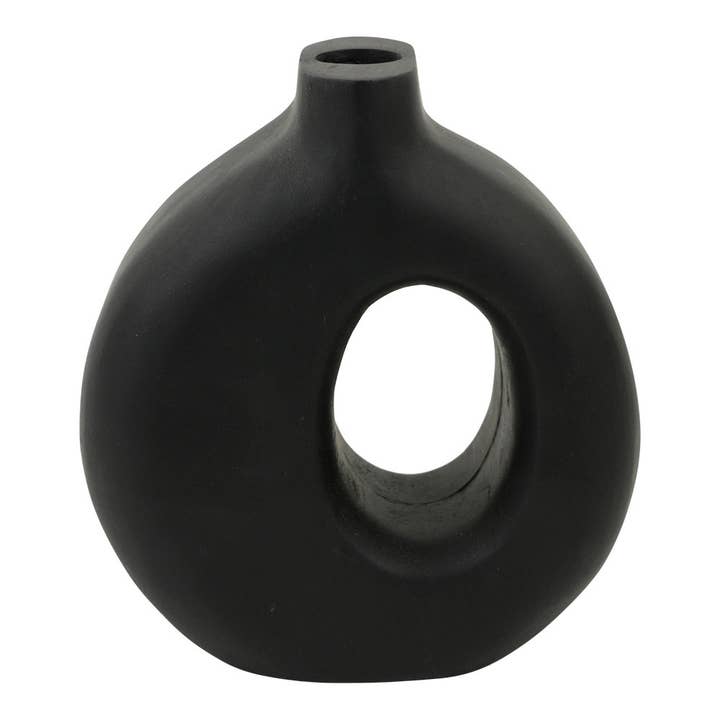 Abstract S wooden vase for wholesale by EARTHWARE