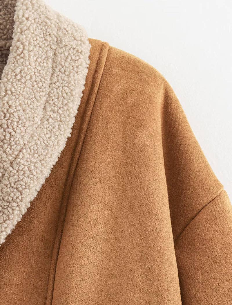 safistyle – wholesale Päls/fuskpäls - Dam – Överdimensionerad Faux Shearling fodrad kappa6