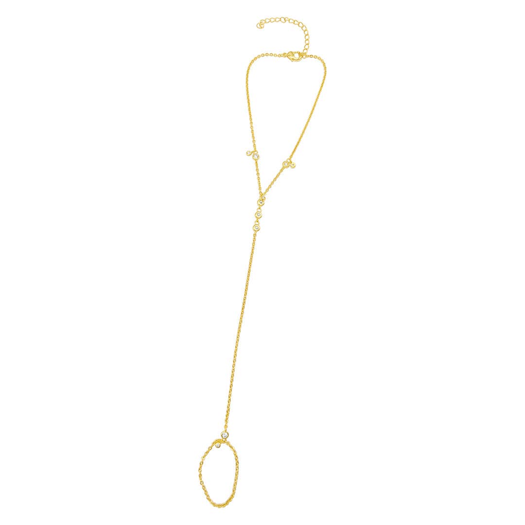 Adornia - Wholesale Link & Chain Bracelet - Hand Chain gold1