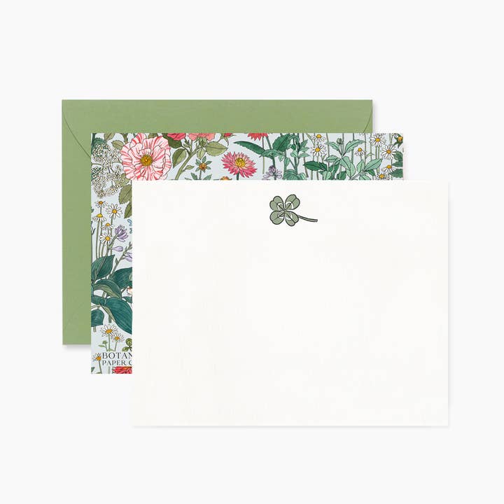 CLOVER Notecards | Set of 4 for wholesale by Botanica Paper Co.