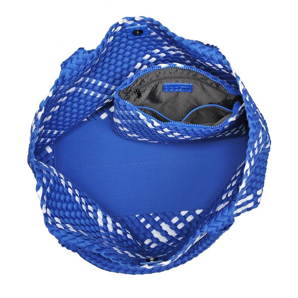 Sol and Selene – Großhandel Tragetasche – Damen – Große gewebte Neopren-Tasche "Sky's The Limit"119