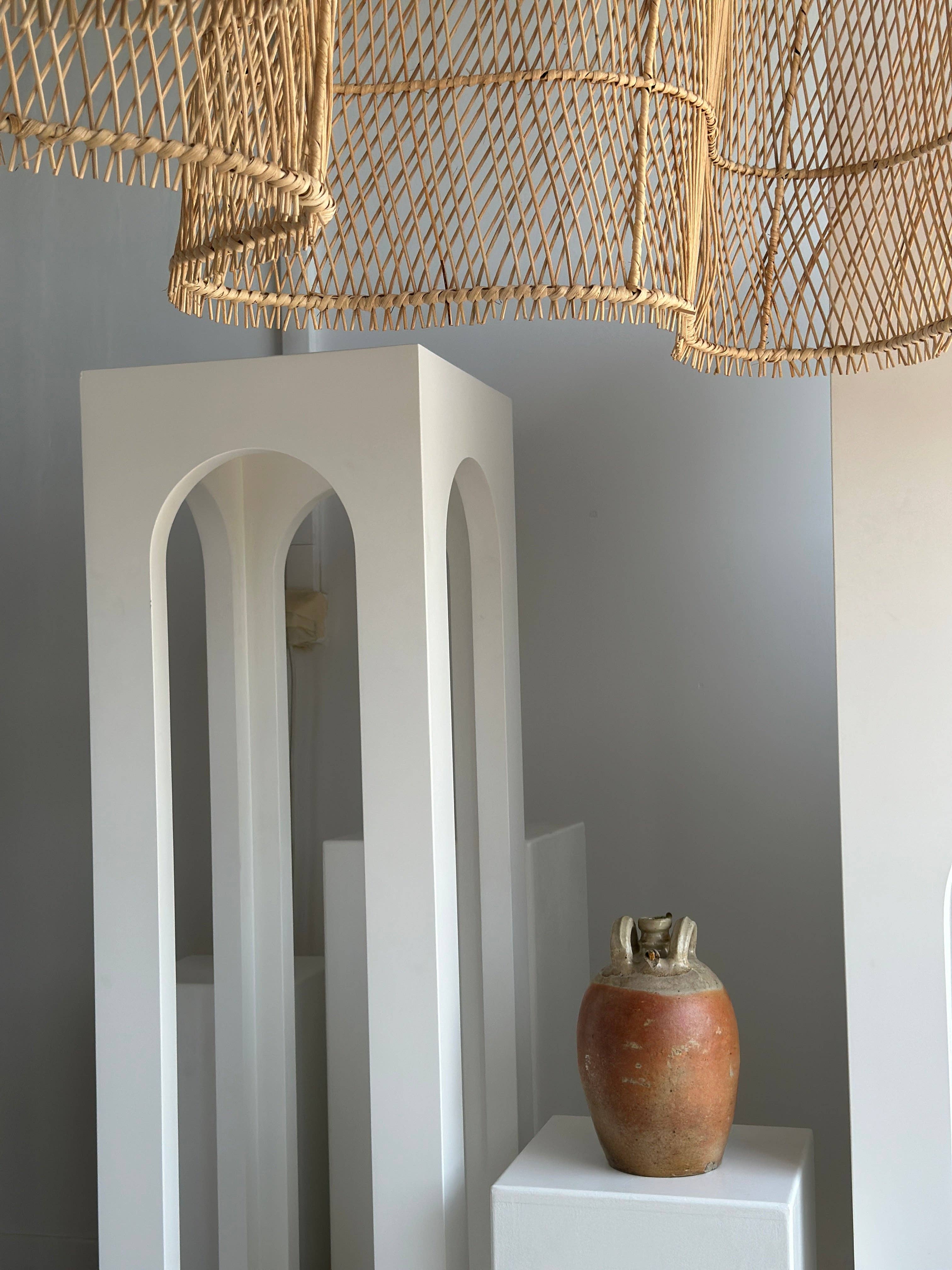 Office Objets - Wholesale Chandelier/Hanging Light - Immense rattan suspension in the shape of a flower, tulip, corolla H:1m; D:1m50139