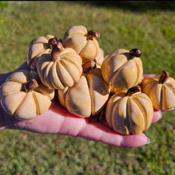 Mini Handmade Ceramic Pumpkins and other Purchase Wholesale fall art. Free Returns & Net 60 Terms on Faire trending on Faire.