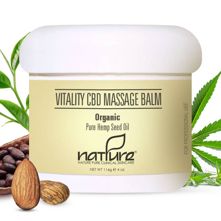 Professional Vitality CBD Massage Balm for wholesale by NATPURE Clinical Skin Care