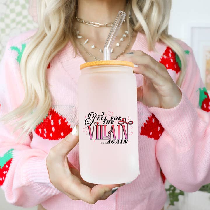 Fell For The Villian Again Glass Can for wholesale by Sunshine Design Shop