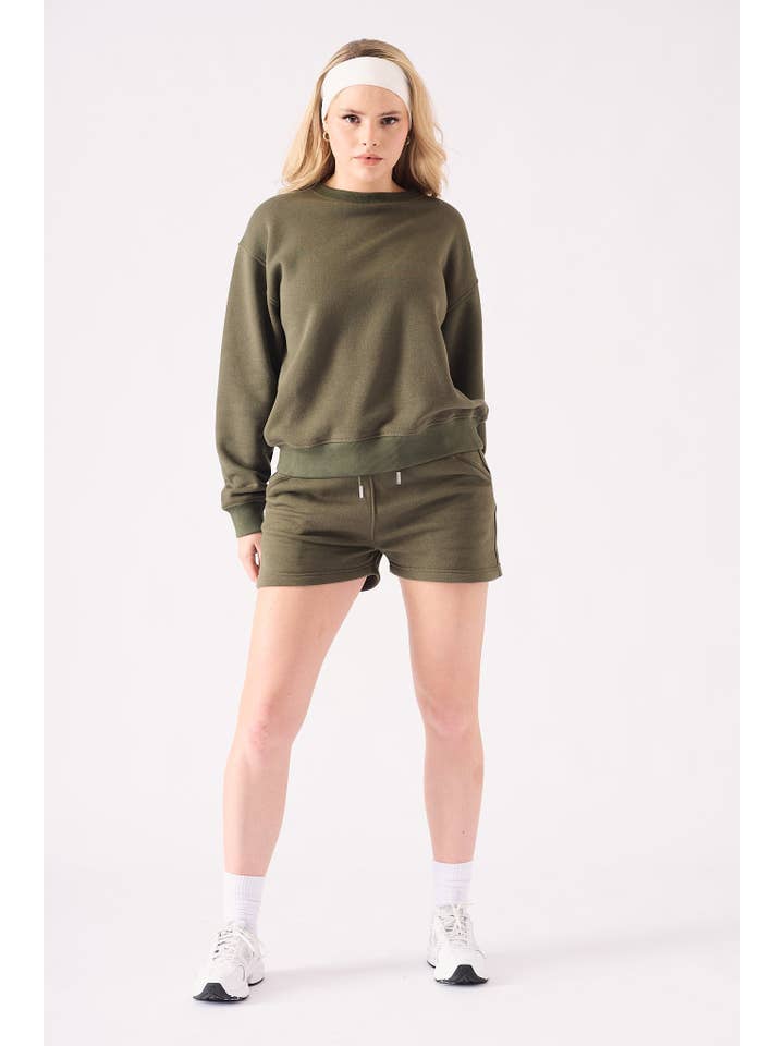 JMOJO UK Limited - Wholesale Sweatshirt – Women's - Astra Crew Neck Jumper – Khaki3