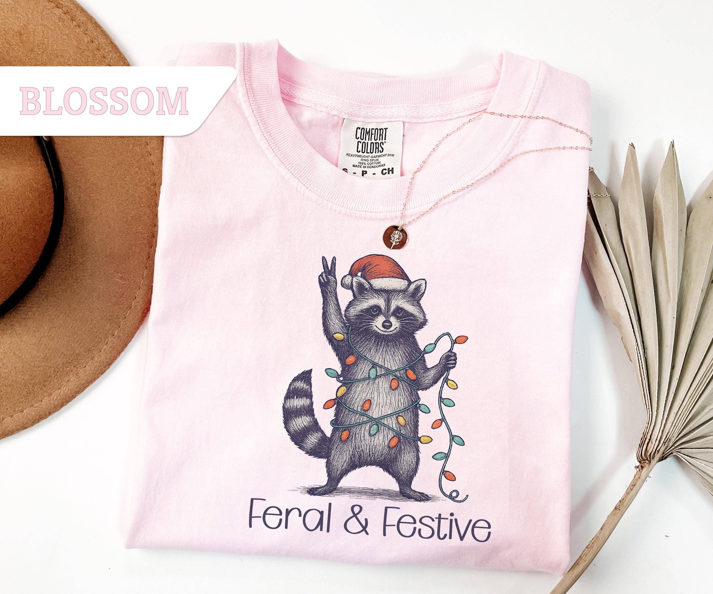 Glaime - Wholesale T-Shirt (Graphic) - Women's - Comfort Colors Raccoon Xmas Shirt ,Raccoon Feral Sweater4