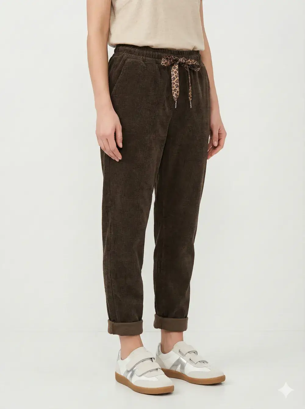 Mimi & Gogo - Vente Pantalon d'intérieur/de jogging – femme - Jogging en velours avec nœud à léopard @43710_JoNoeudLeo12