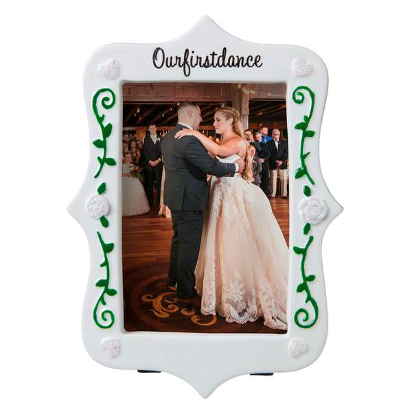 First Dance Wedding Picture Frame Personalized Ornament for wholesale by PolarX Ornaments