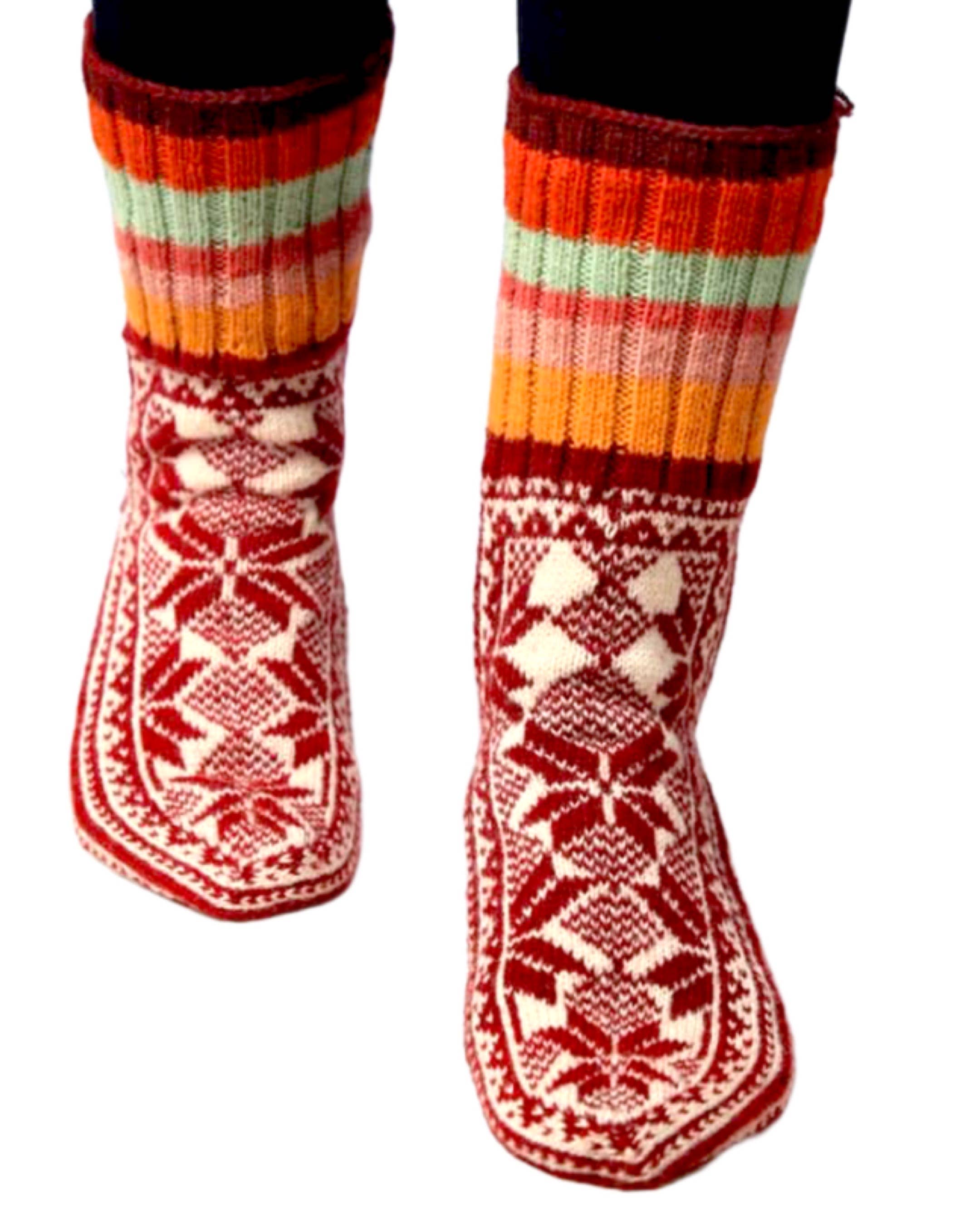 SONNATI - Wholesale Sock Slippers - Unisex - Unisex Wool House Sock Slipper - Brand Name: Zoe (SK 84)4