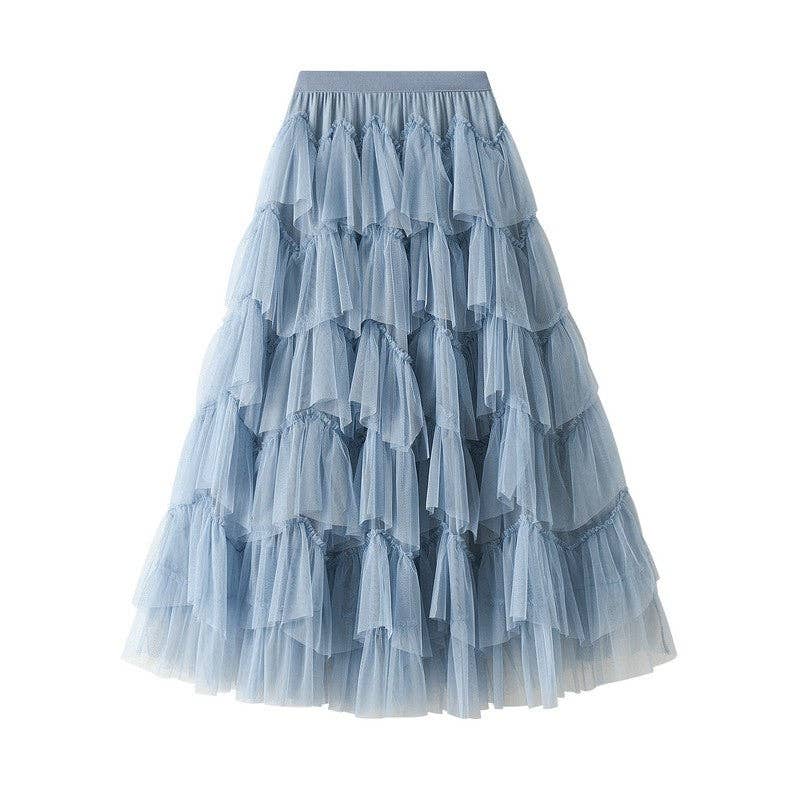 OceanusSwim - Wholesale Skirt - Women's - Sheer Mesh Layered Tulle Skirt7