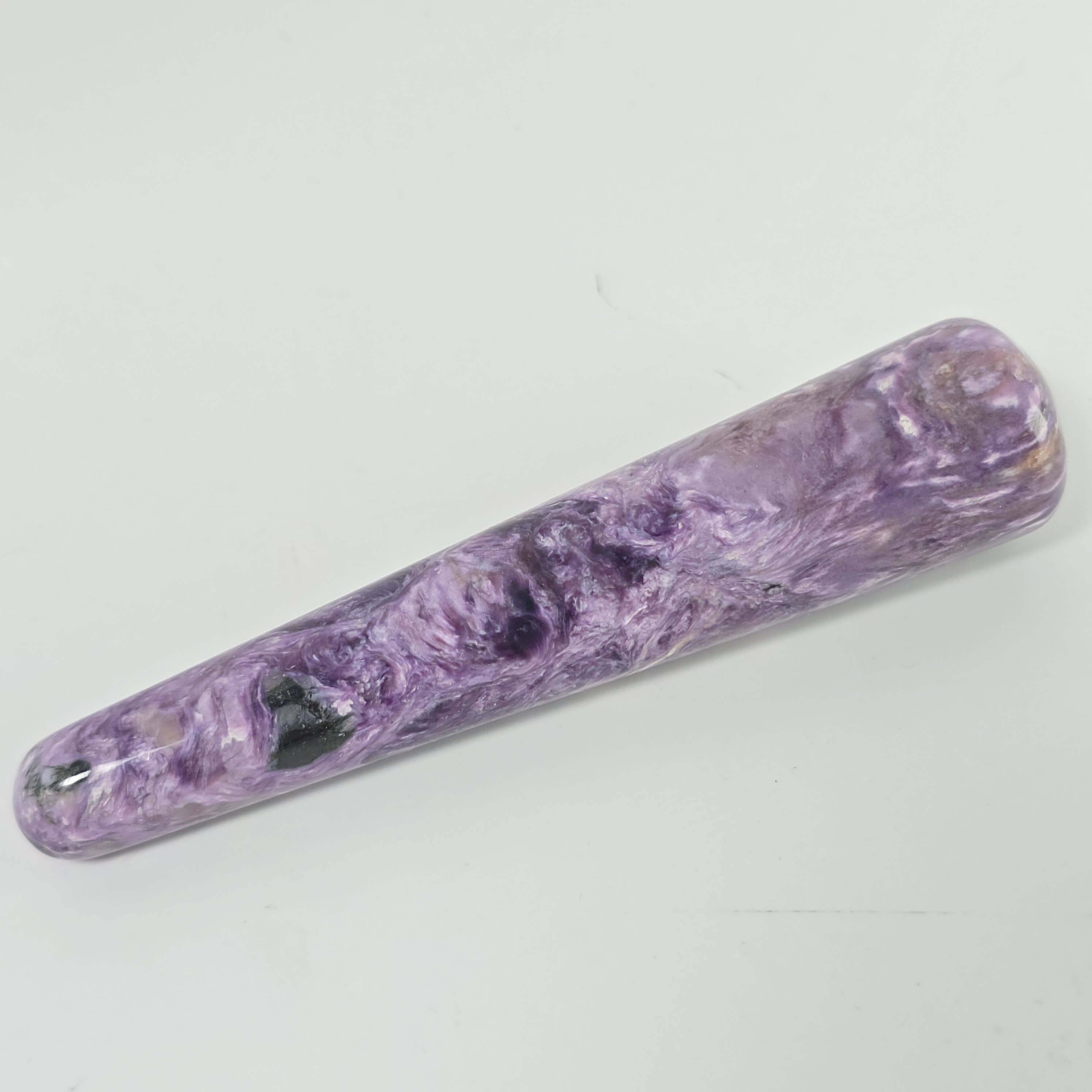 Aquamarine Daydream Wholesale - Wholesale Body Massager - Charoite Massage Wand ~ Polished Crystal Shapes ~ Minerals0