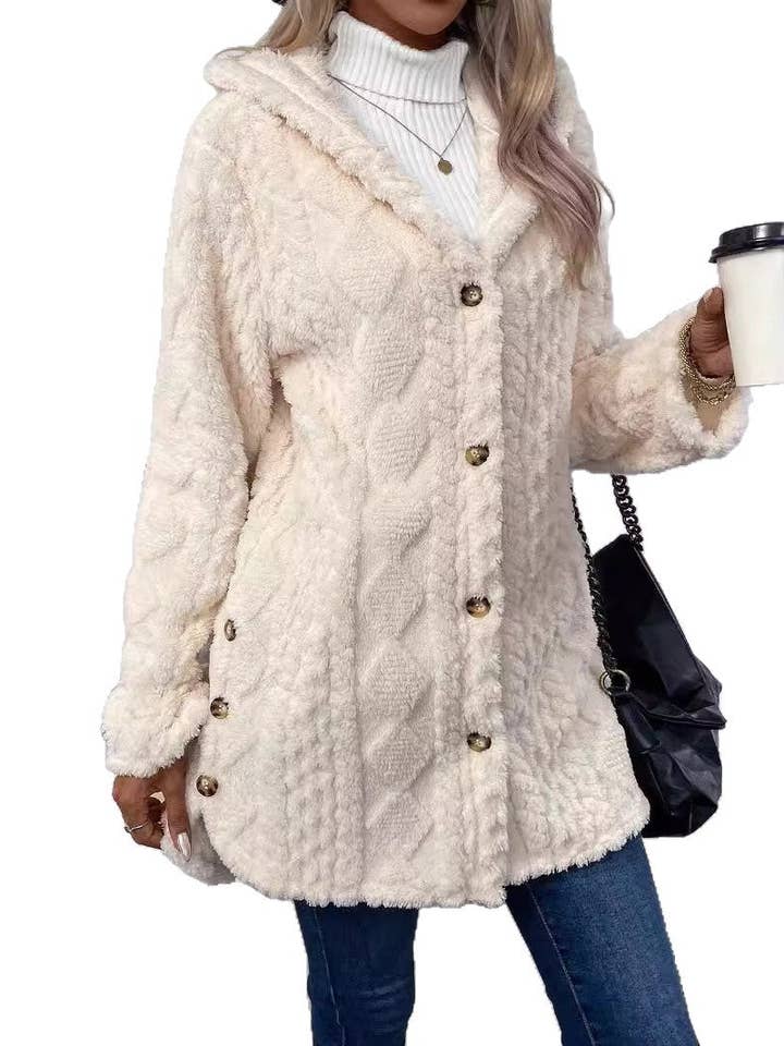 Masyal – wholesale Fleece – Women′s – Hooded Double-Faced Fleece Long-Sleeved Casual Jacket17