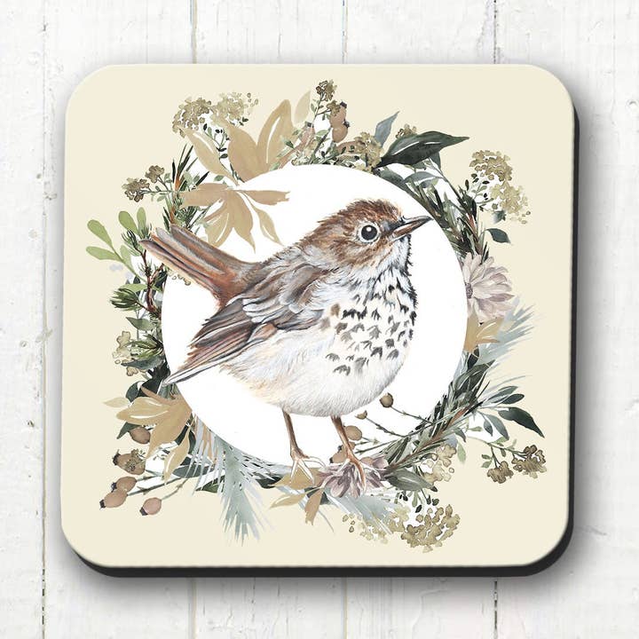 Sous-verre Starling Drinks à dos en liège pour la vente par Wild Whiskers