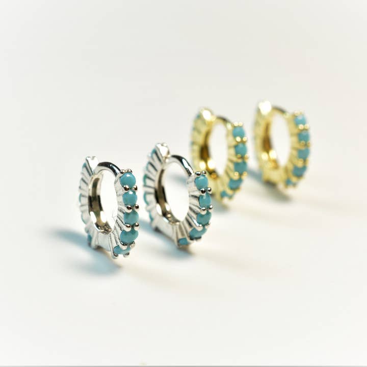 Diat – wholesale Hoop earrings – turquoise hoop earrings - cartilage hoops