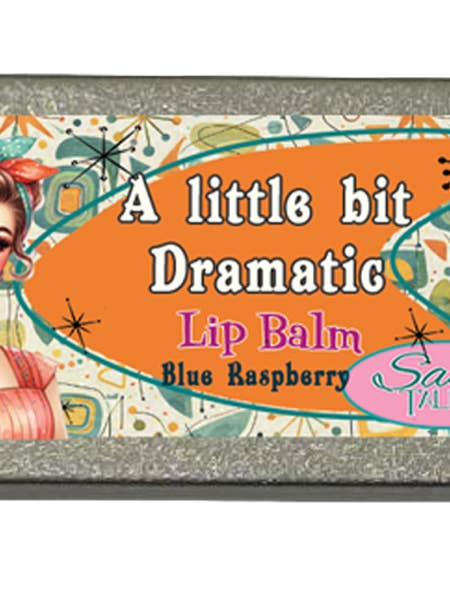 Lip Balm Tin, Blue Raspberry, A little bit dramatic for wholesale by Sassy Talkin