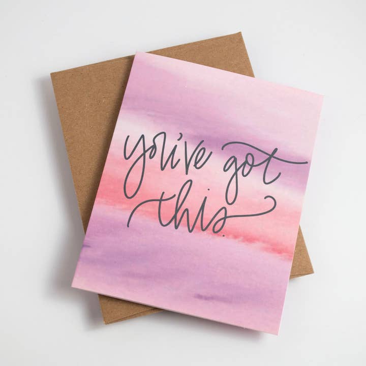 You've Got This - Tarjeta de acuarela para venta al por mayor de The Woven Pen
