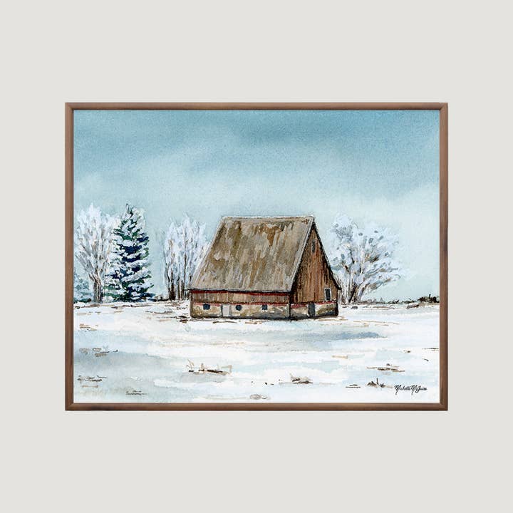 Winter in der ländlichen Landschaft, Giclée-Druck für den Großhandel von Michelle McGuire Studio