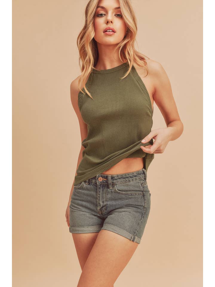 AEMI + CO - Wholesale Tank Top - Women's - 8209BN Edie Solid Tank