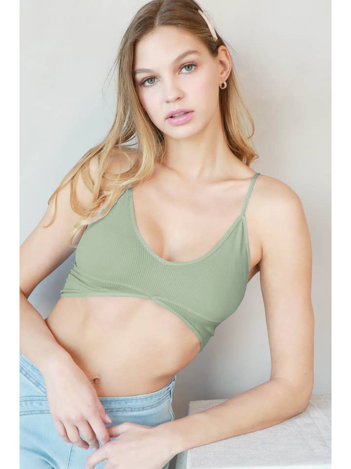 NIKIBIKI - Wholesale Bralette - Women's - NS8106 - Ribbed Triangle Bralette