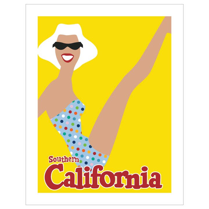 2.5'' x 3.5'' Southern California Sunbather Travel Magnet for wholesale by Fridgedoor