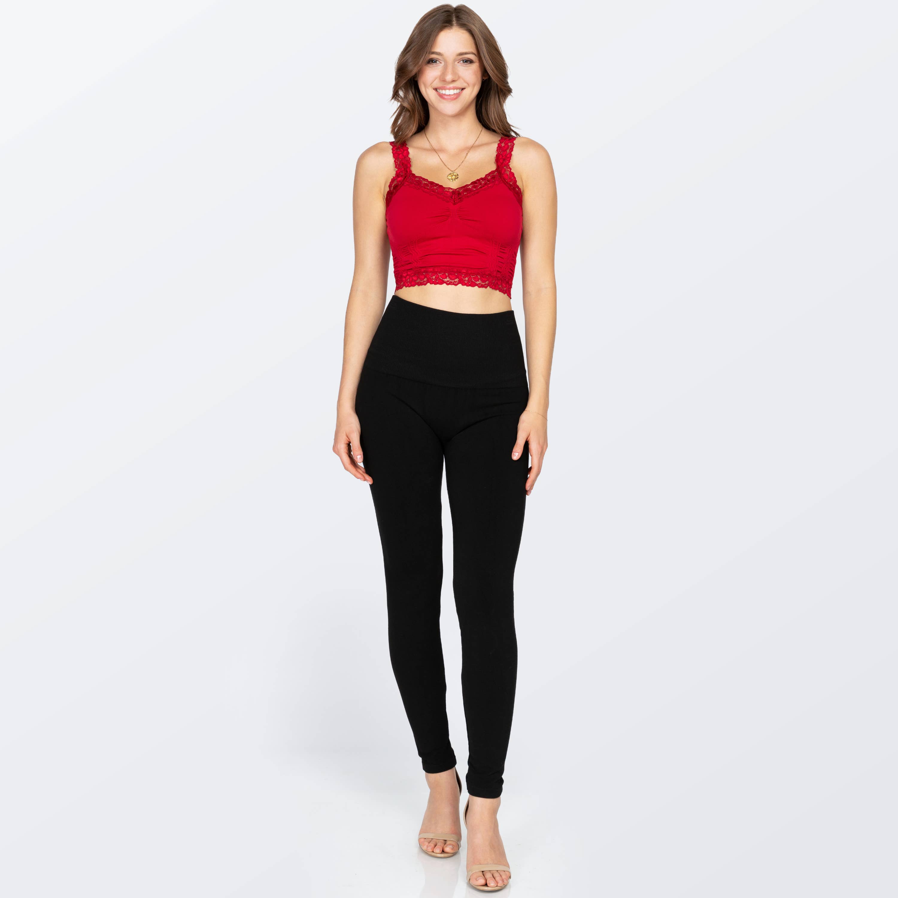 Friday Best - Wholesale Camisole - Women's - Seamless Bralette Camisole with Lace Straps31