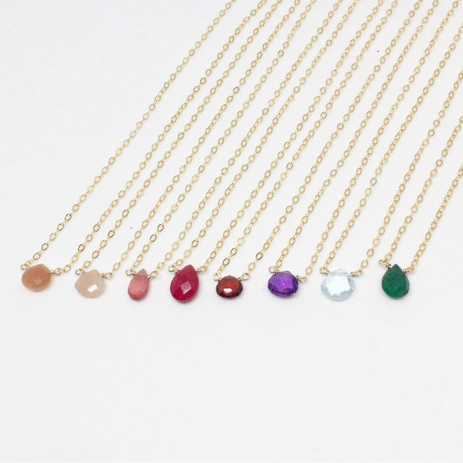 Azki Jewelry - Wholesale Pendant/Charm Necklace - Small Briolette Pendant Necklace