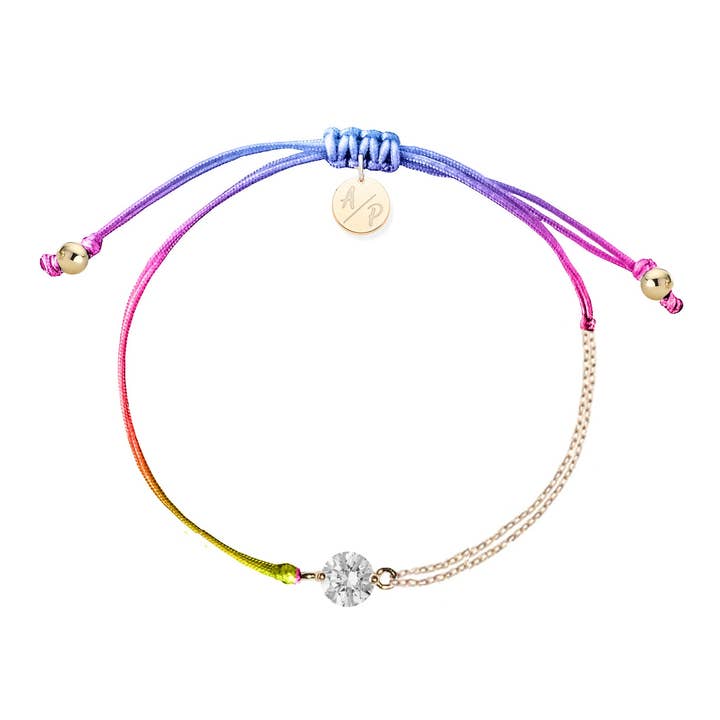 CZ Solitaire Bracelet - Rainbow for wholesale by Adriana Pappas Designs