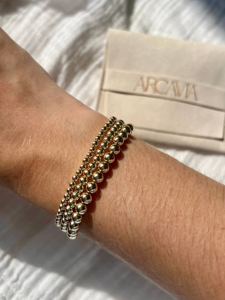 Gold Beaded Bracelet for wholesale by ARCAVIA