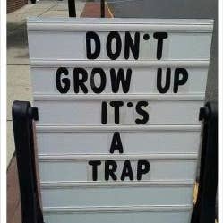 Väx inte upp tecken för wholesale av Retrospect Greeting Cards