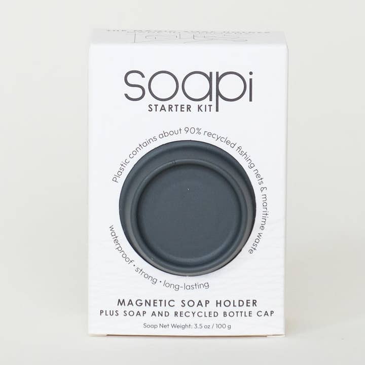 Soapi Starter Kit Grigio Scuro - Porta Sapone Magnetico per la vendita all'ingrosso da parte di Soapi - magnetic soap holder