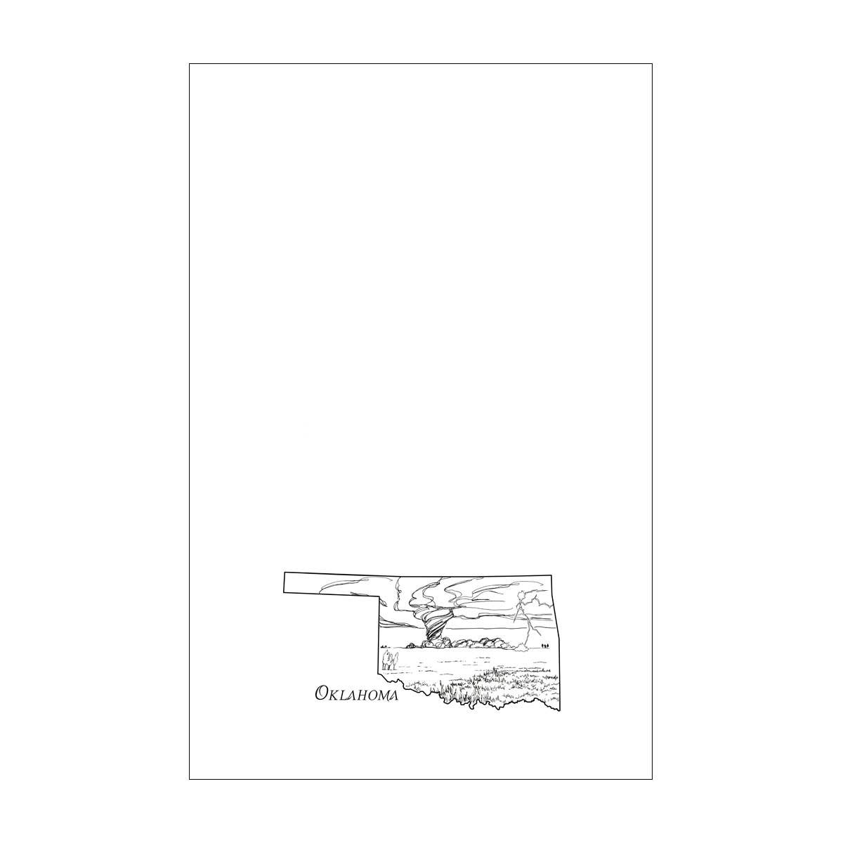 Corvidae drawings & designs - Wholesale Tea Towel - Oklahoma Tornado Tea Towel1