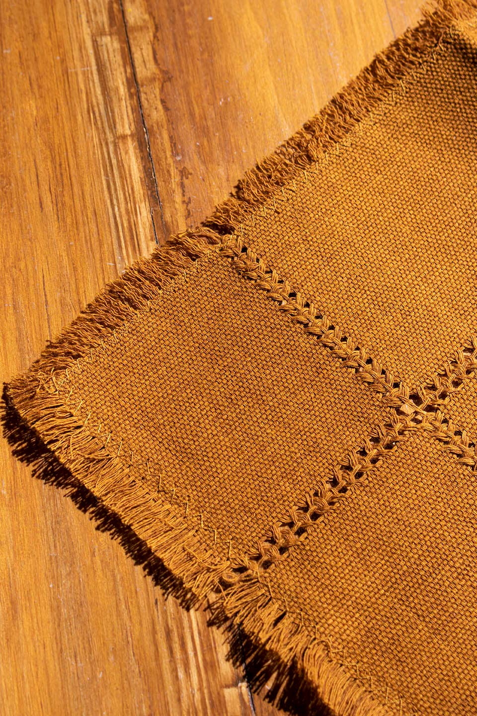 P.I.Project America - Wholesale Dinner & Cloth Napkin - Serviettes en coton tissées à la main - Ocre3