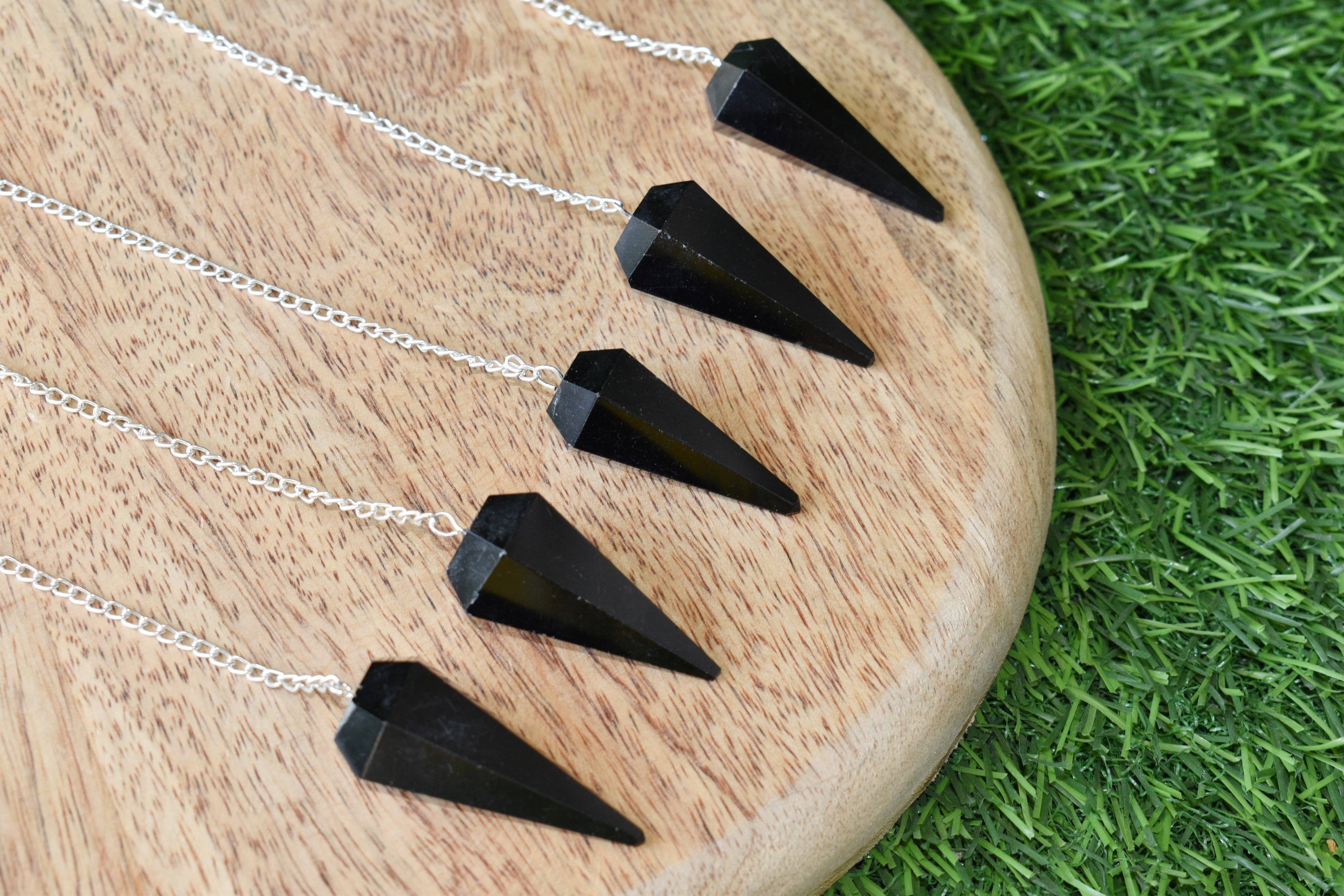 Soothing Crystals - Wholesale Spiritual Stone/Crystal - Dowsing Pendulum | Black Tourmaline | Faceted Pendulum8