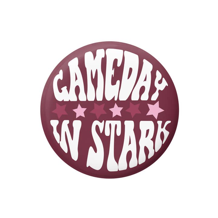Cute As A Button - Wholesale Lapel Pin/Button - Mississippi State Gameday in Stark Button1