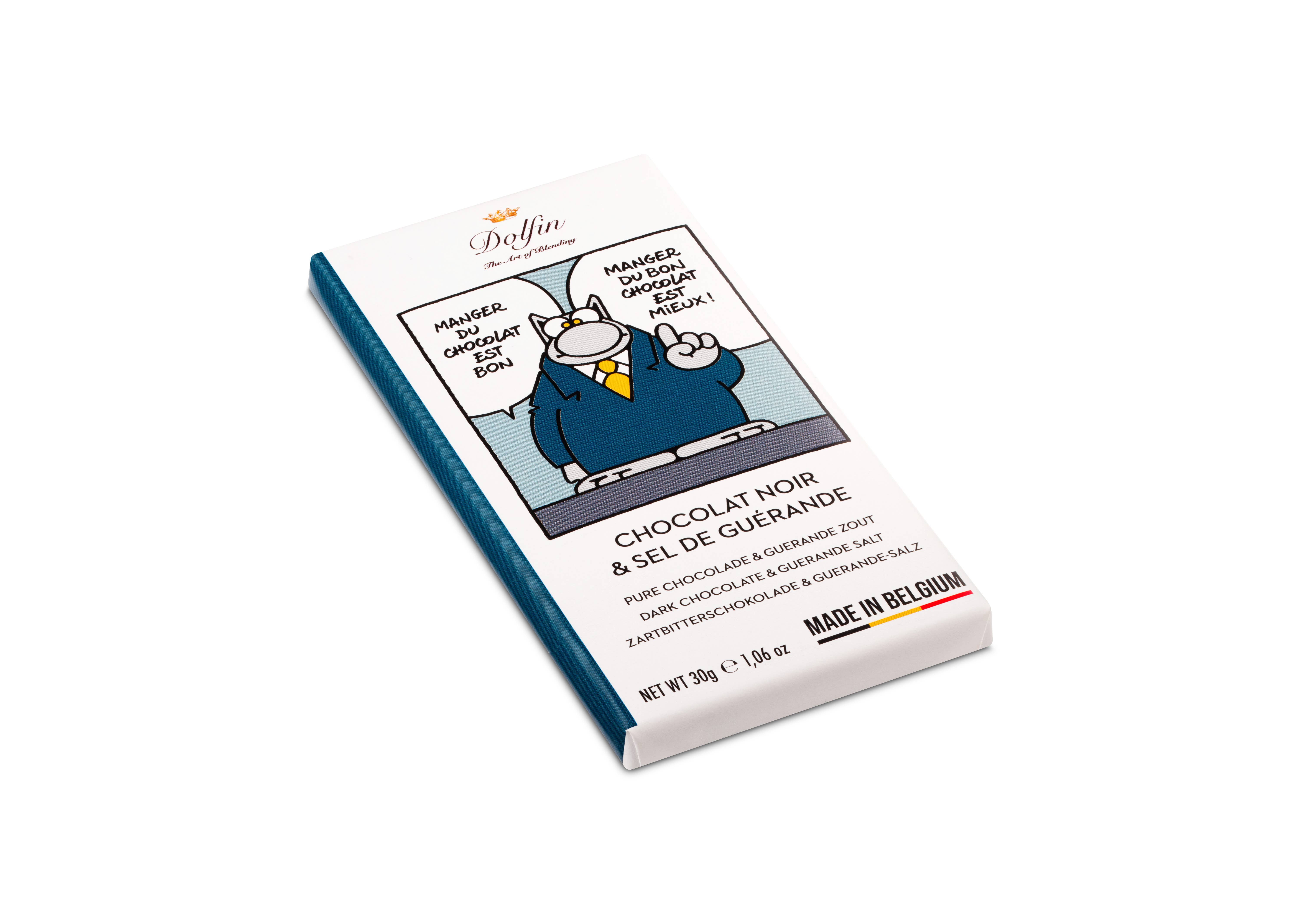 Dolfin - Wholesale Chocolate Bar - 30g Tablet LE CHAT - Dark 70% Guérande Salt1